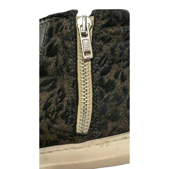 P448 Skate Boster Black Leopard Print Suede FurLined High Top Sneakers 36 - Picture 12 of 13